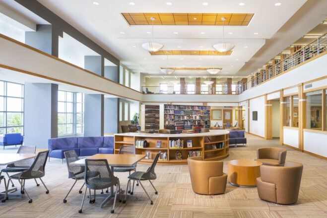 The Learning Center offers study spaces, the Spoonholder Cafe, library services, and much more.
