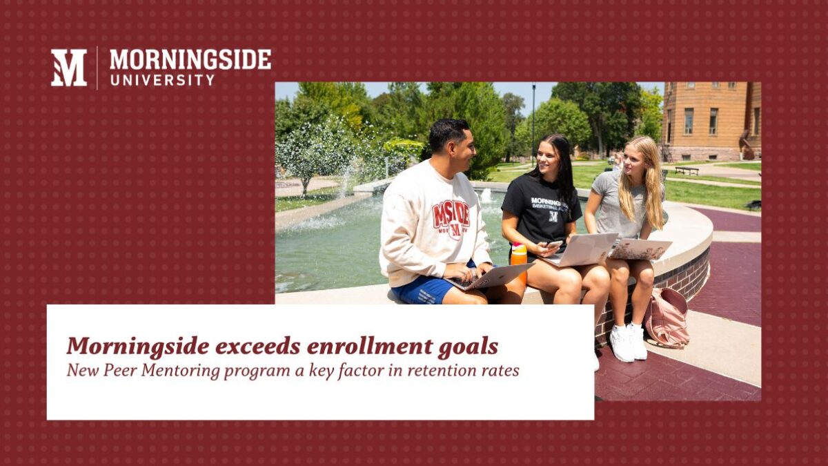 Graphic of three students studying at the Krone Fountain