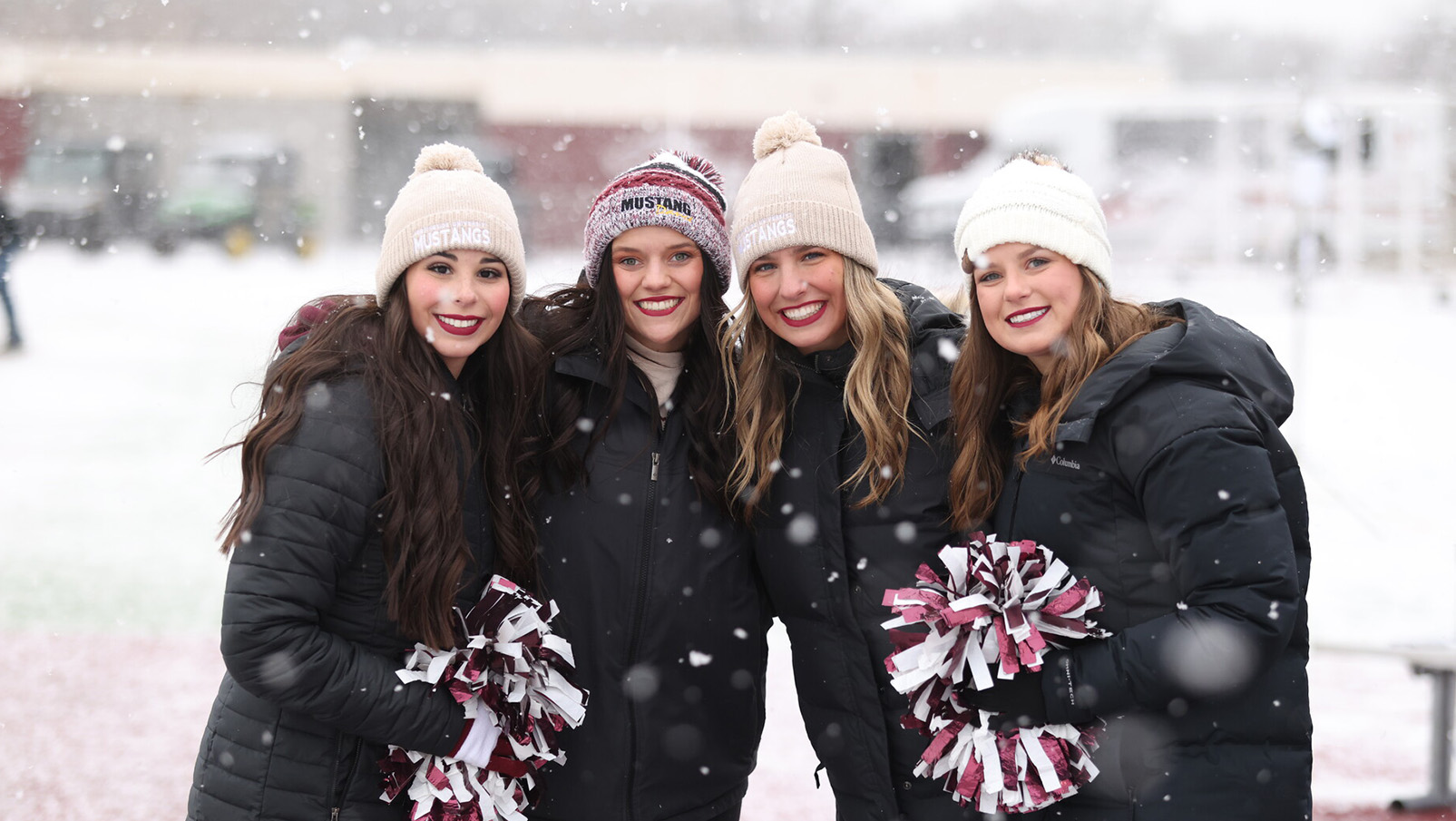 Four Students In Snow