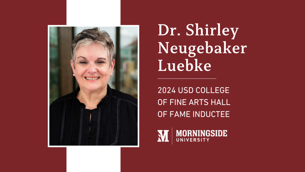 Dr. Luebke named to the USD College of Fine Arts Hall of Fame.