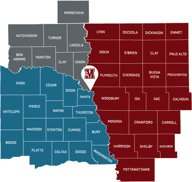 Siouxland Proud County Map