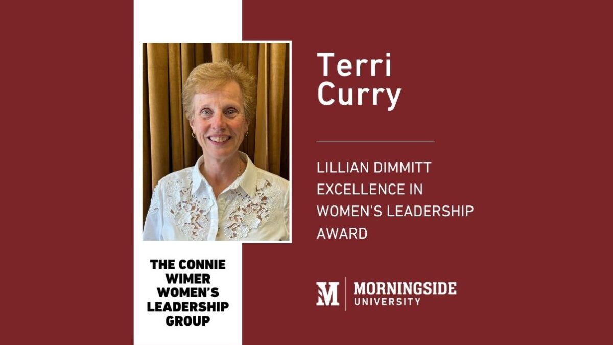 Graphic of Terri Curry earning Lillian Dimmitt Leadership Award