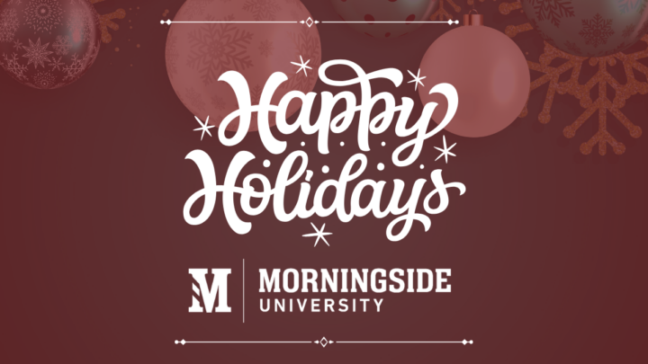 Happy Holidays graphic with Morningside logo